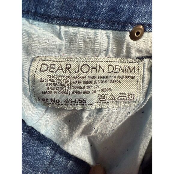 Dear John Bootcut Distressed Women's Medium Wash Jeans Size 25 Tailor Made Chic - Picture 12 of 14
